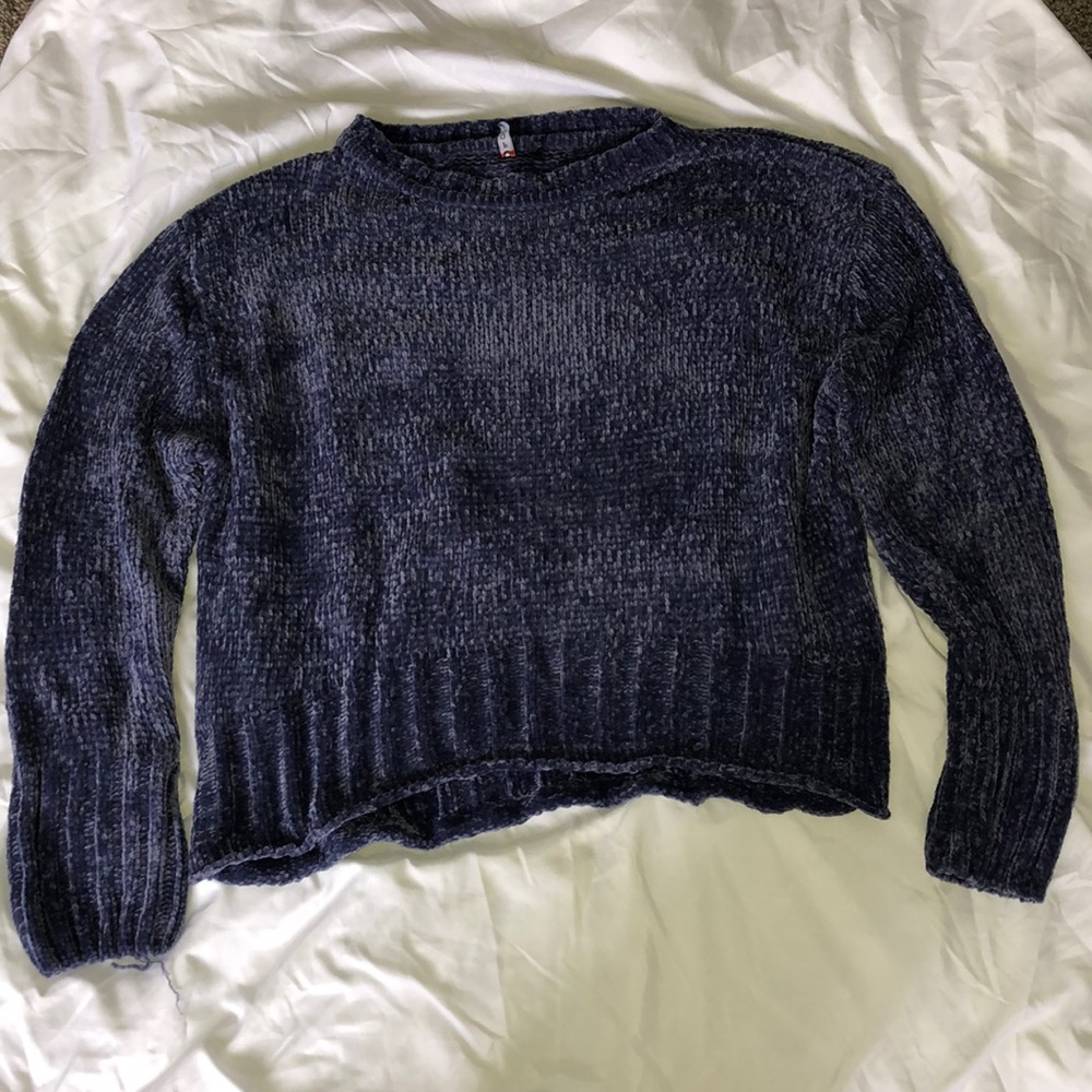 Blue Chenille Sweater